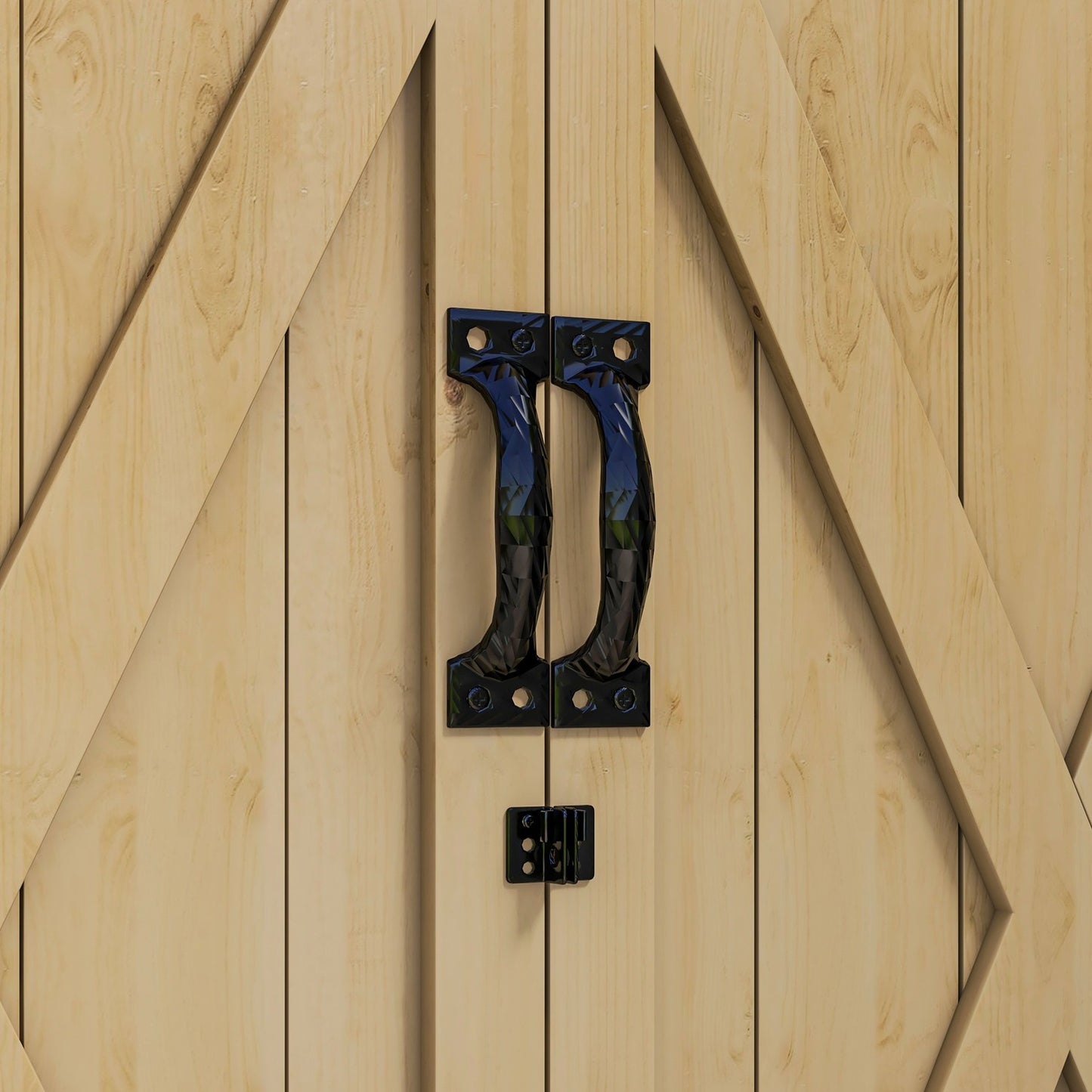 Weatherproof wooden tool shed - Double door, 77.5 x 88 x 90 cm