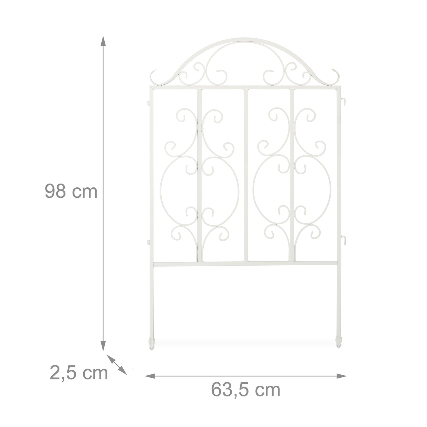 Garden fence with 3 panels