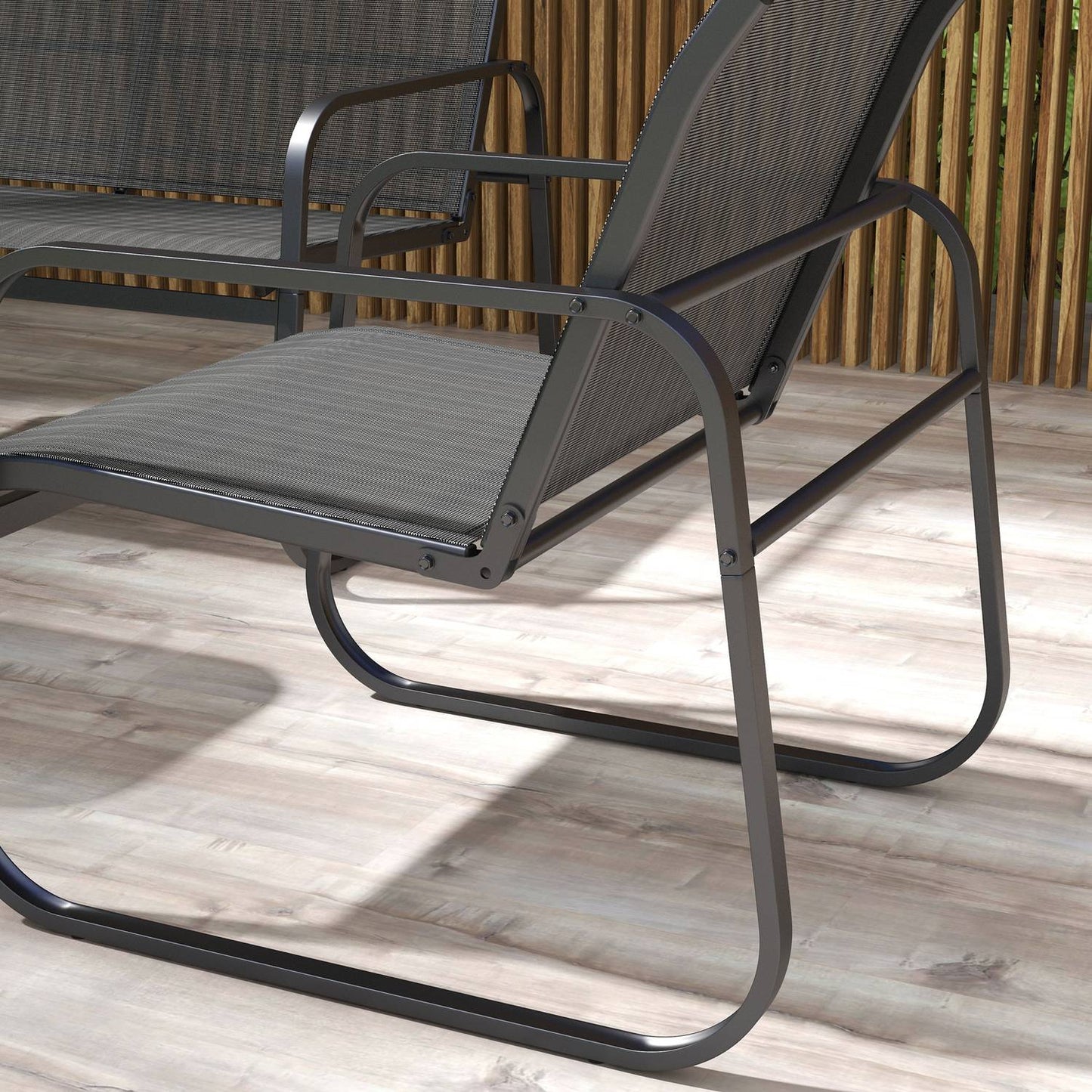 Outdoor Garden Furniture Set - 4 Piece Mesh Patio Seating