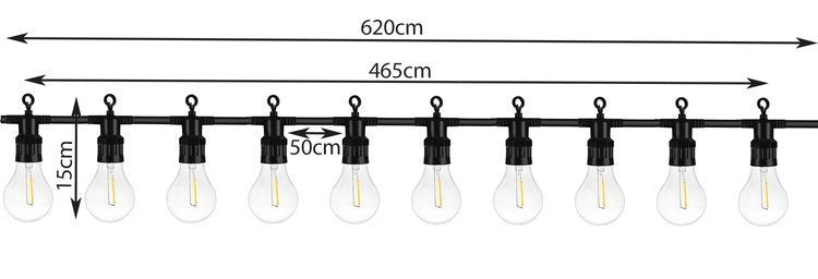 Garden garland 5m 24V IP44