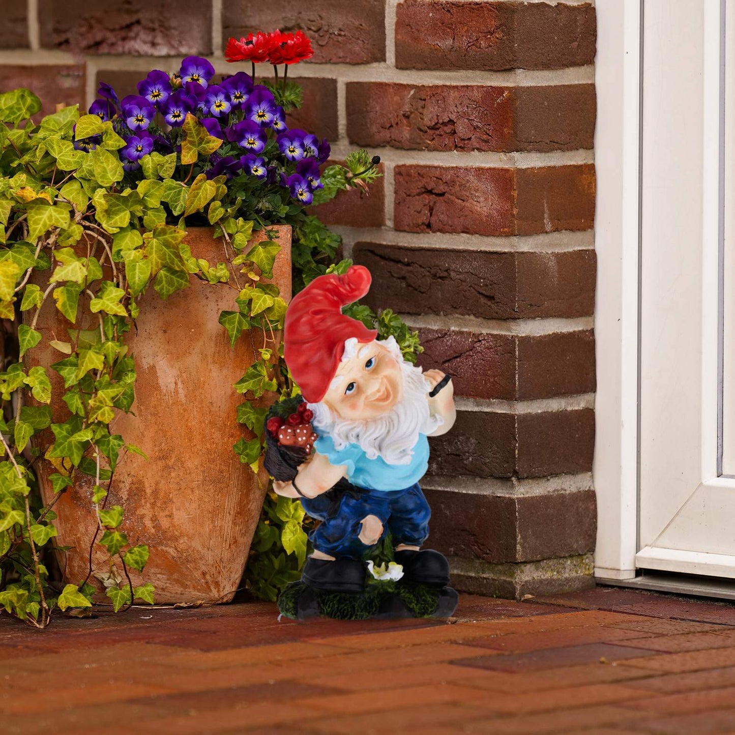 Garden gnome with harvest basket