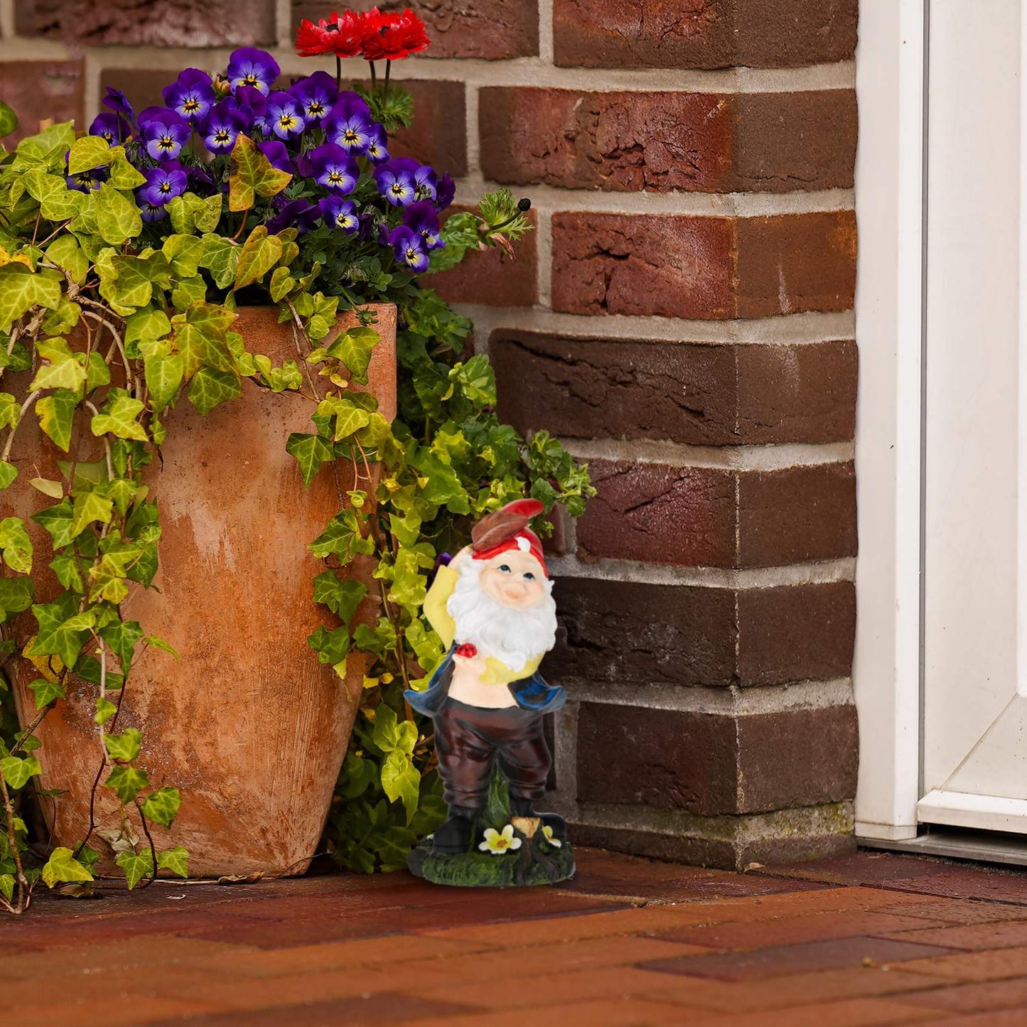 Garden gnome with ladybug