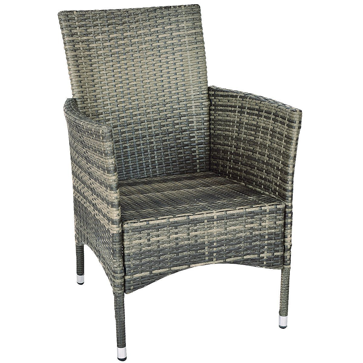 Garden polyrattan seating group outdoor seating balcony set with seat cushions