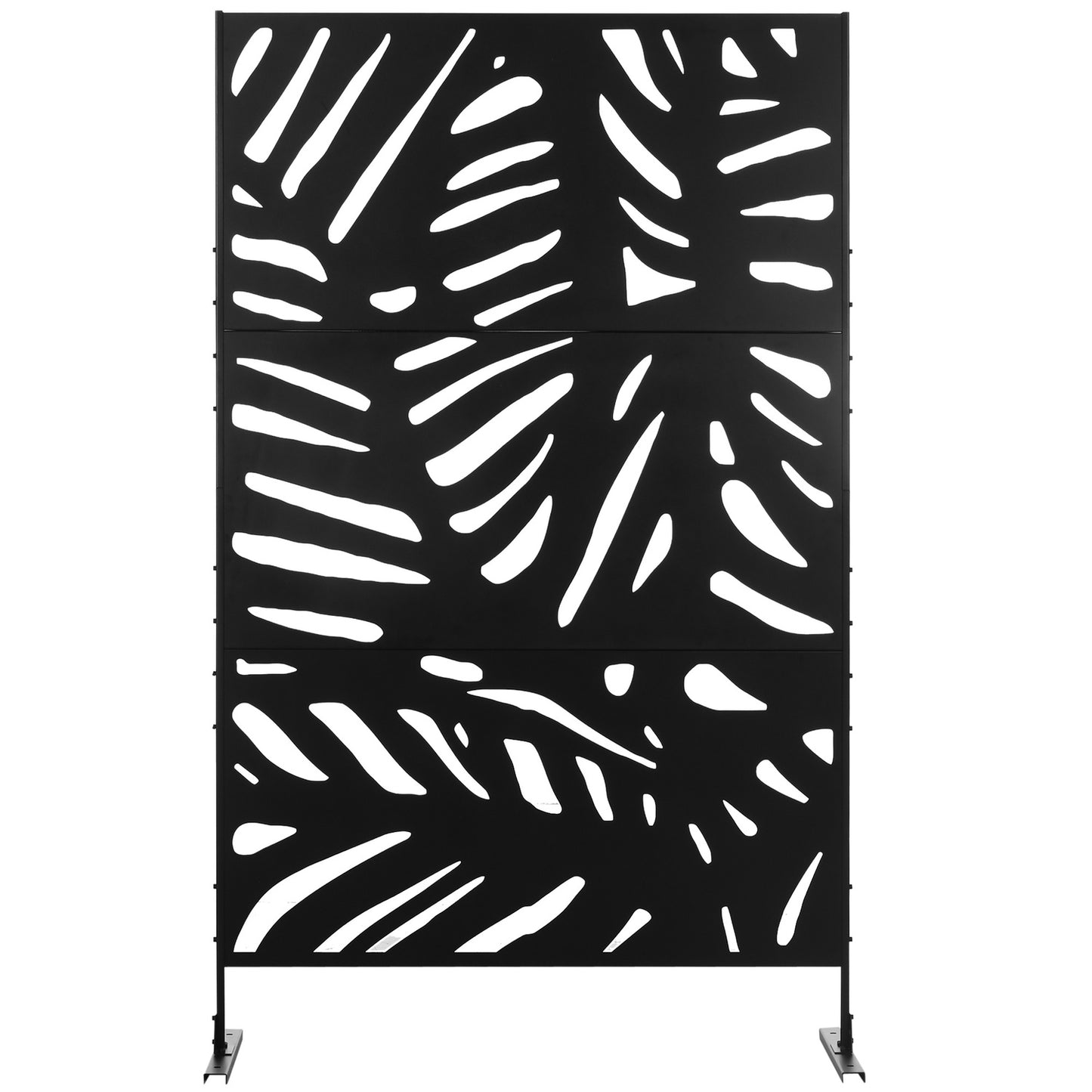 Steel Leaf Pattern Privacy Screen, 122x198cm, with stand