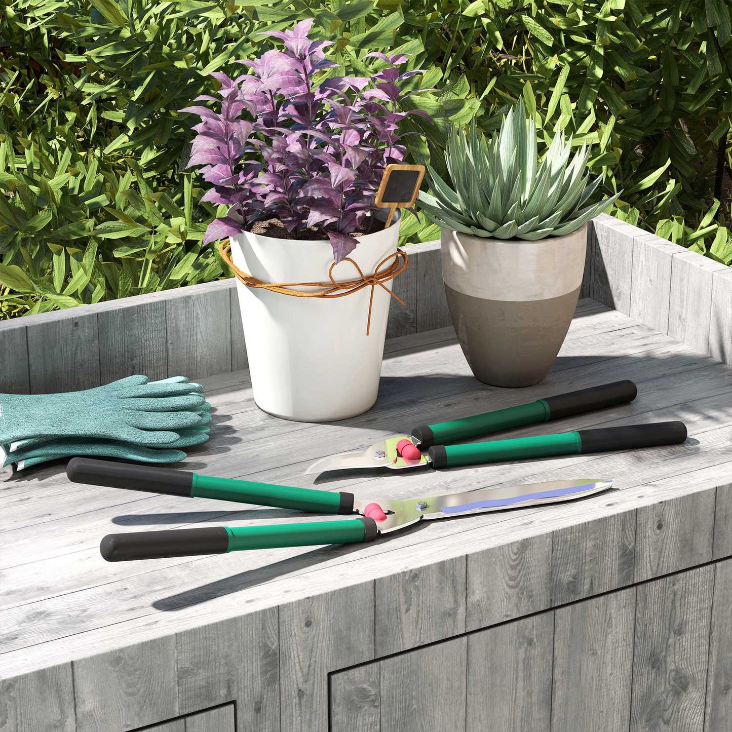 Garden Pruning Set – 2-Piece, Non-Stick Steel Blades