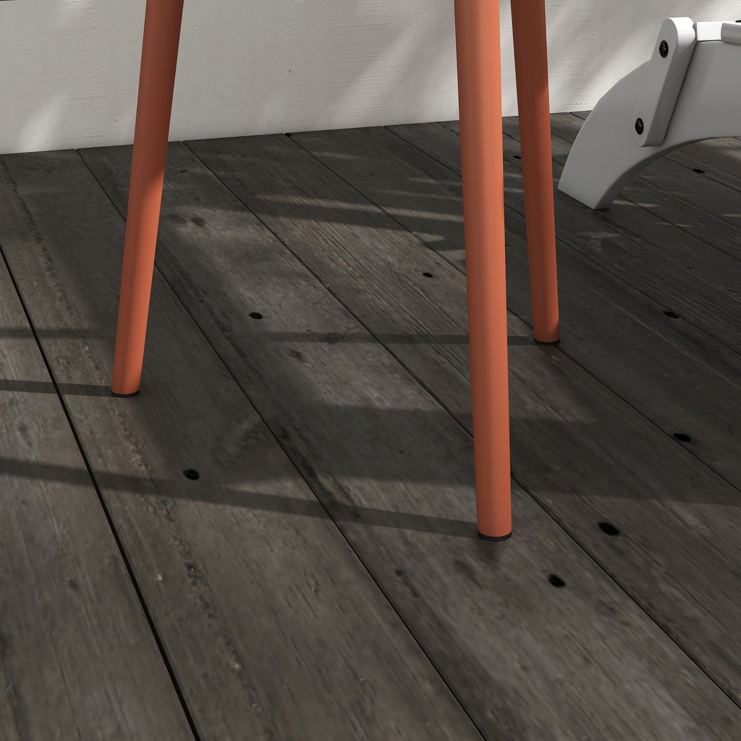 Weather-resistant round steel outdoor side table, Ø40x50H cm