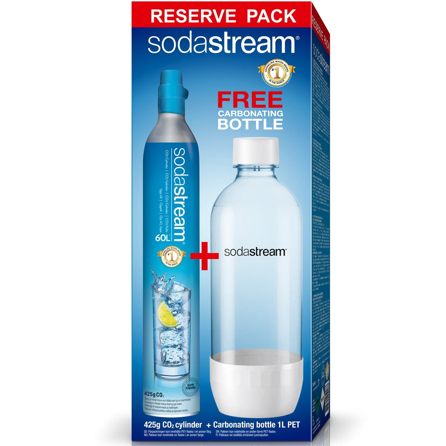 Gas cartridge 60L + PET bottle 1L