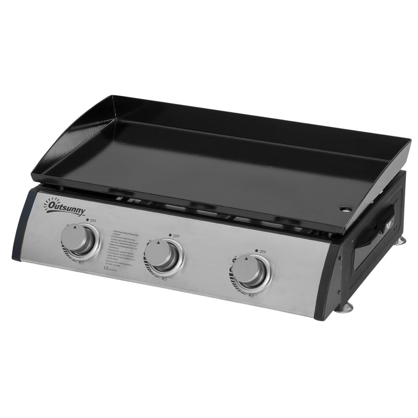 Gas grill with 3 stainless burners, pressure reducer