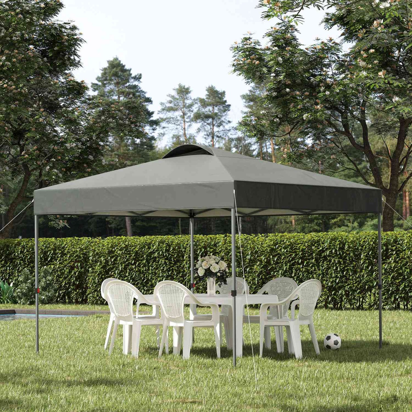 Waterproof Pop-Up Gazebo, 3x3m, UV protection, dark grey