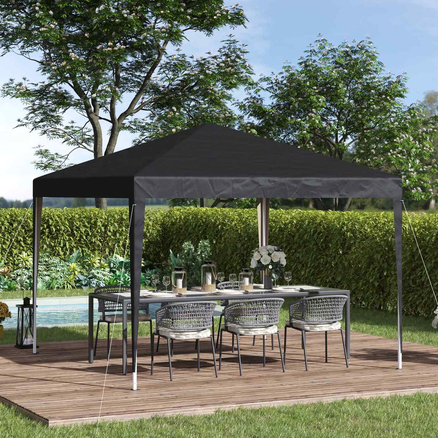 Pop-up gazebo, 3x3m, water-repellent, winter-proof, UV protection