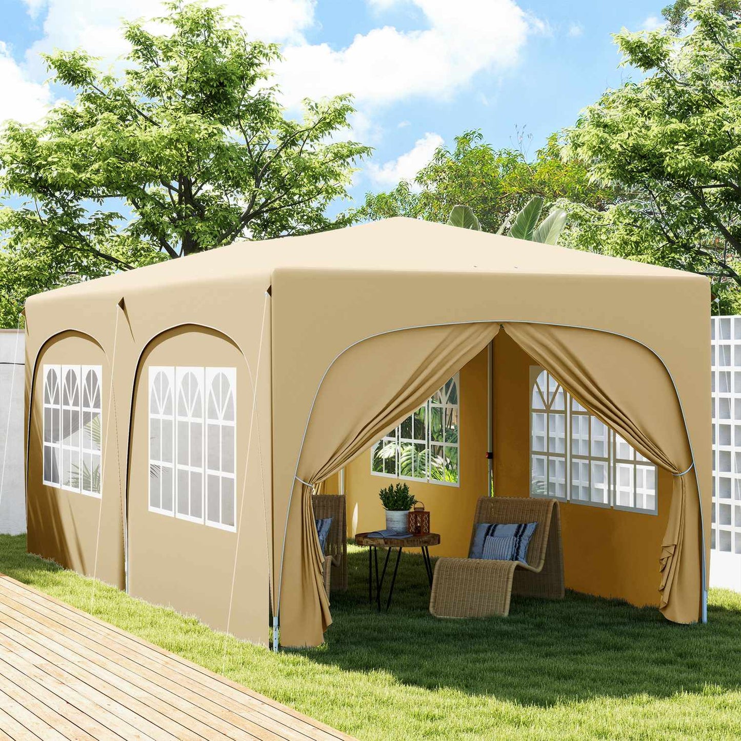 3x6m water resistant pop-up gazebo, UV50+, 6 panels