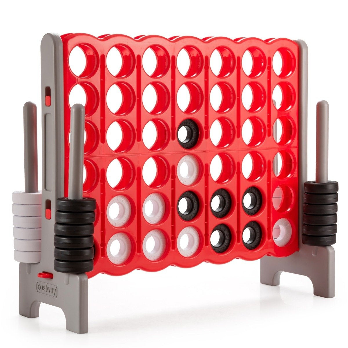 Giant Match 4 Game Giant Playset 104cm Row Game Board with Jumbo Rings & Quick Release Sliders