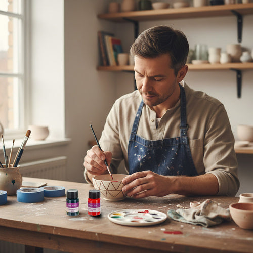 Glass & Ceramic Paint Set, 12 Colors, Oven-Safe