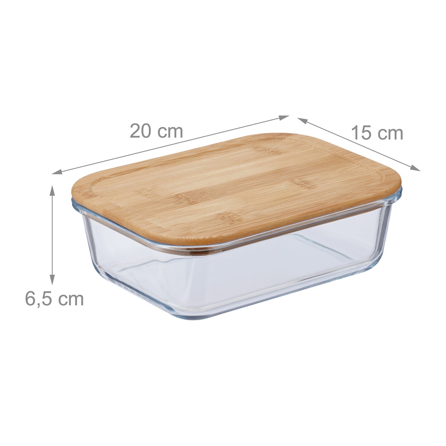 Glass jar with lid set of 2