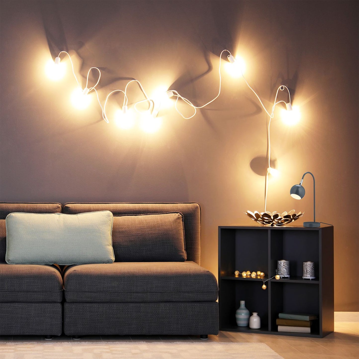 Gray desk lamp