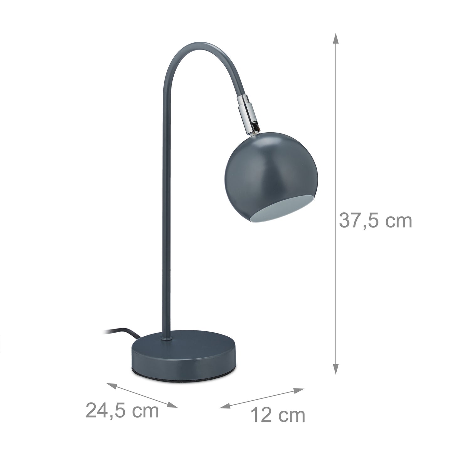 Gray desk lamp