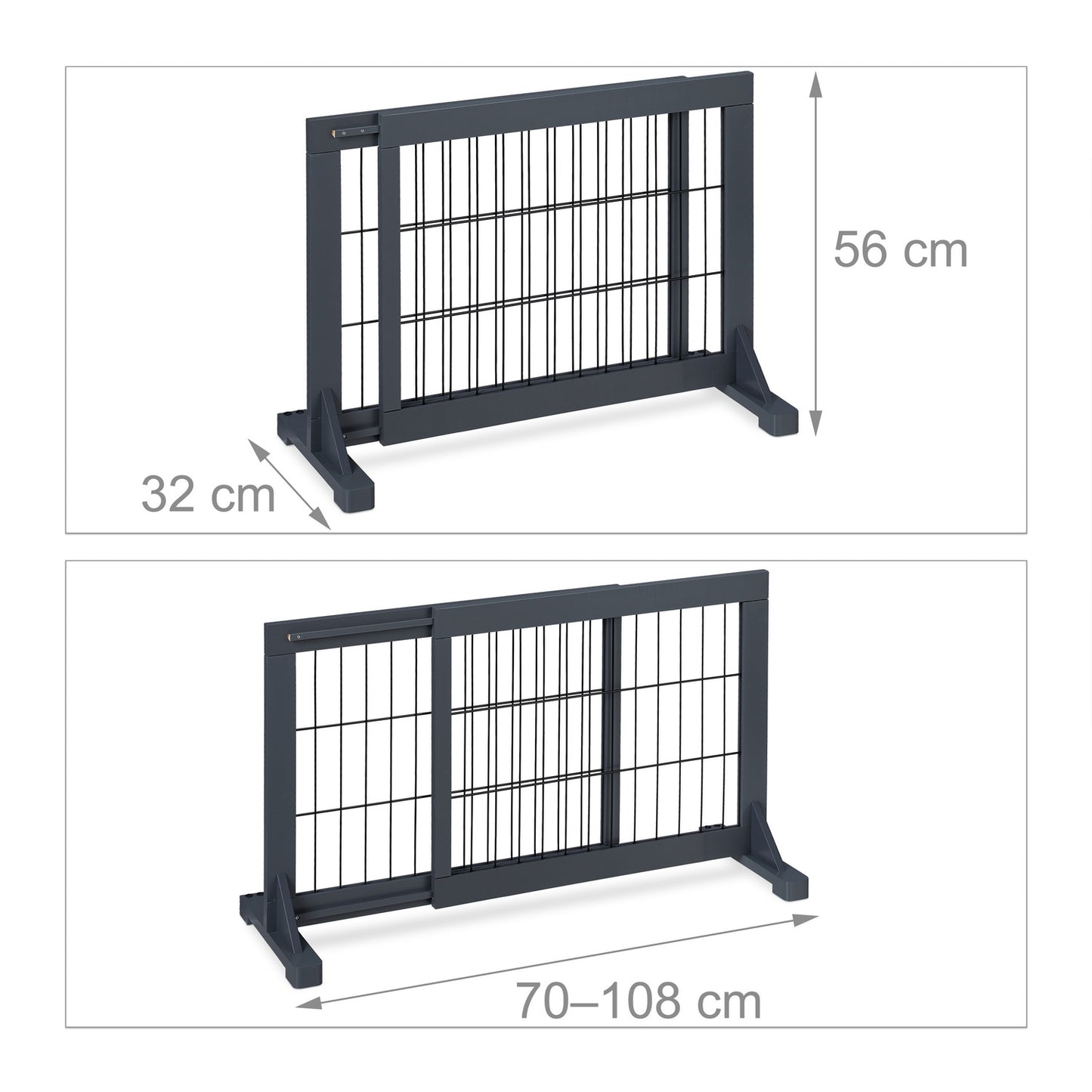 Gray retractable security gate