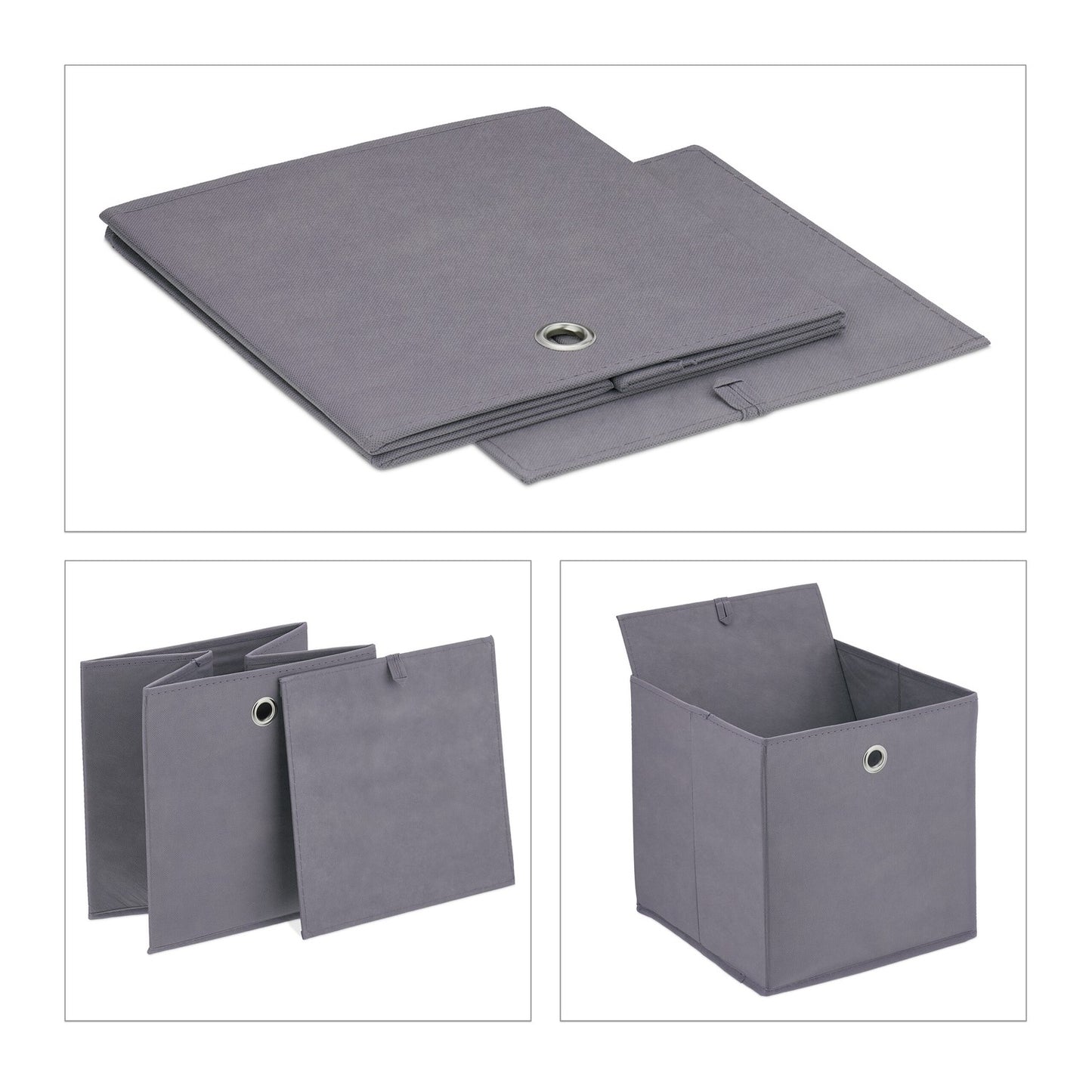 Gray storage box - 4 pcs