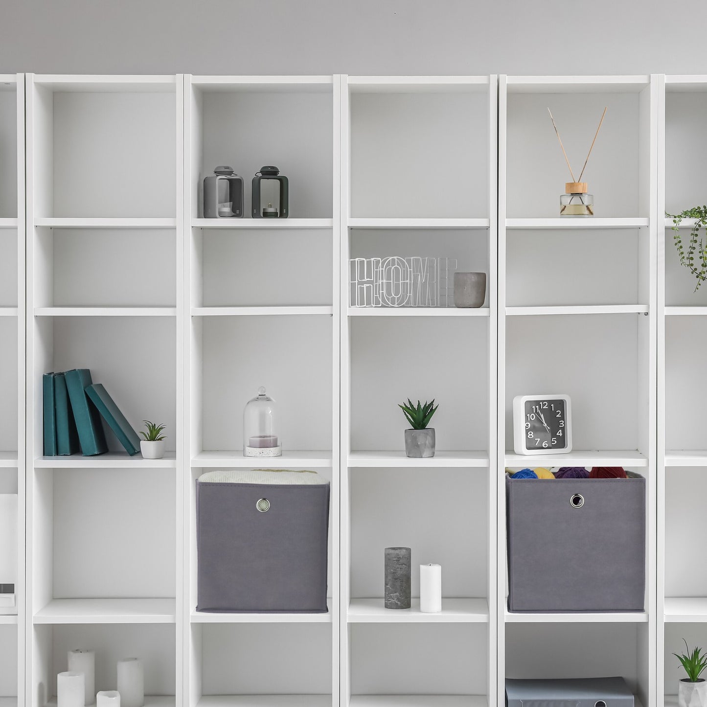 Gray storage box - 4 pcs