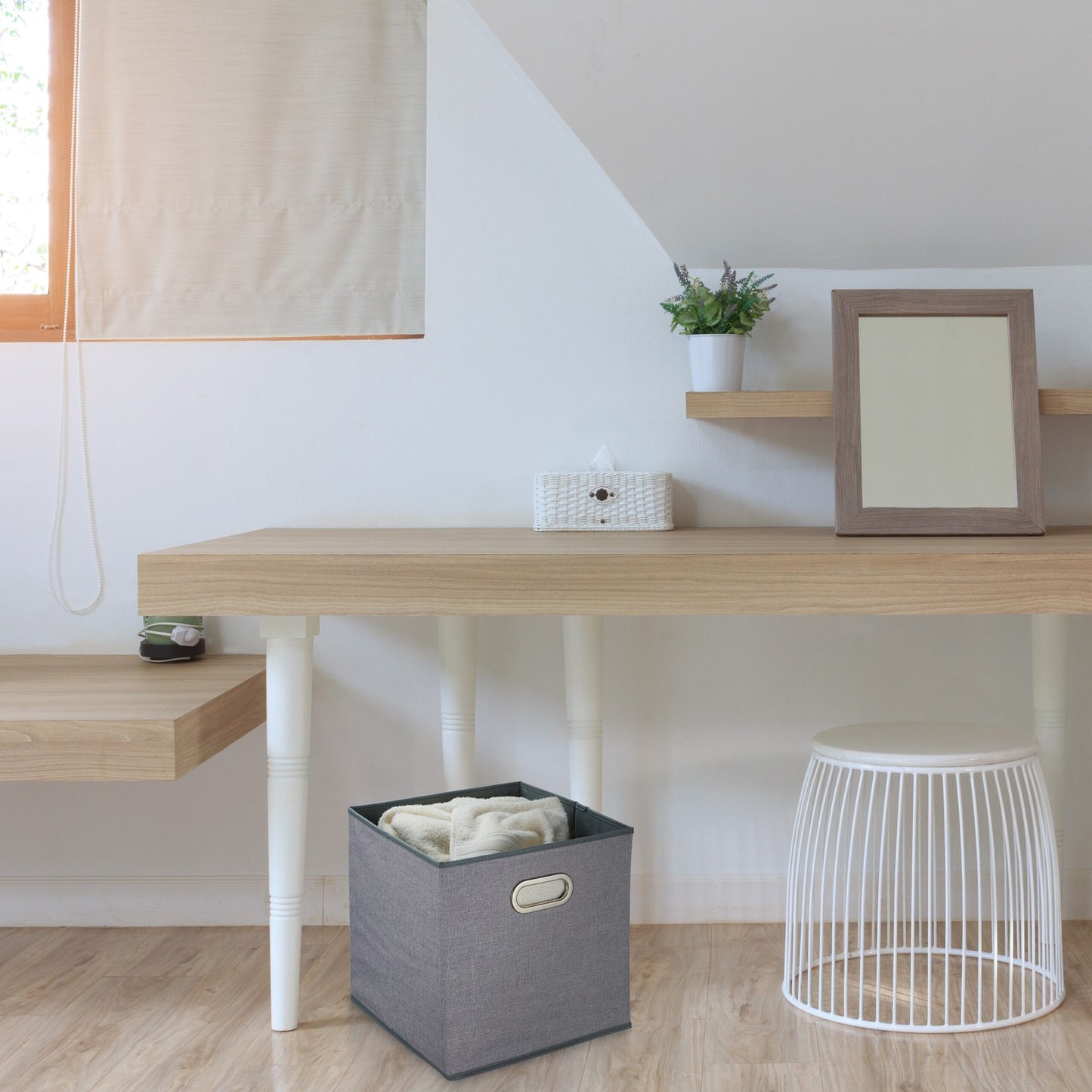 Gray storage box Set of 2