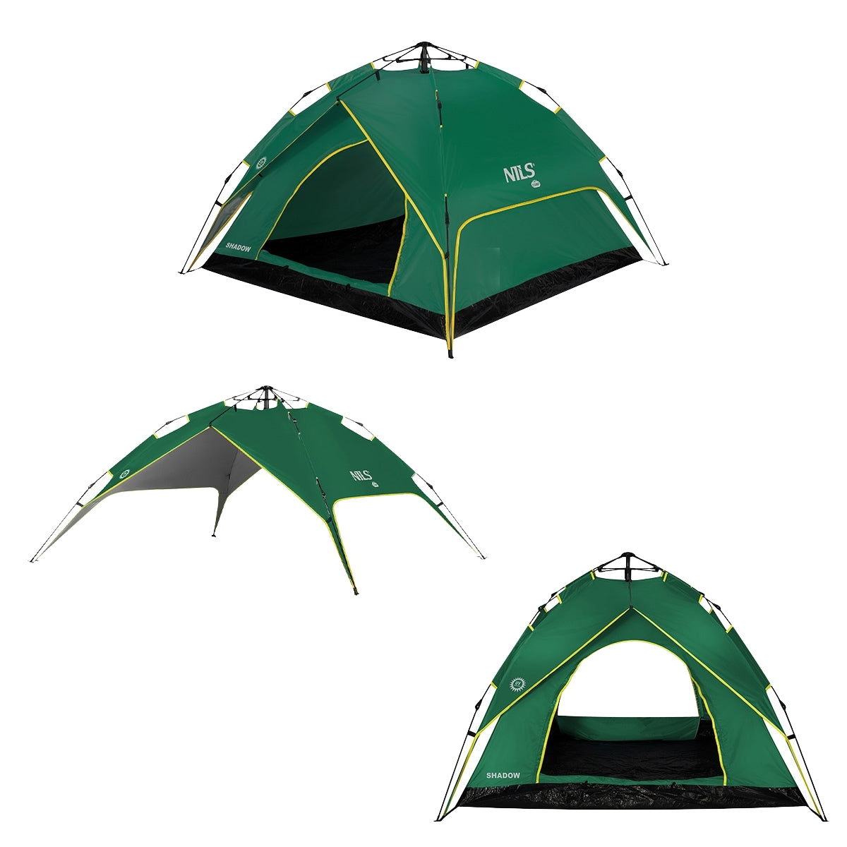 Green Camping Tent, 2-Person, Lightweight