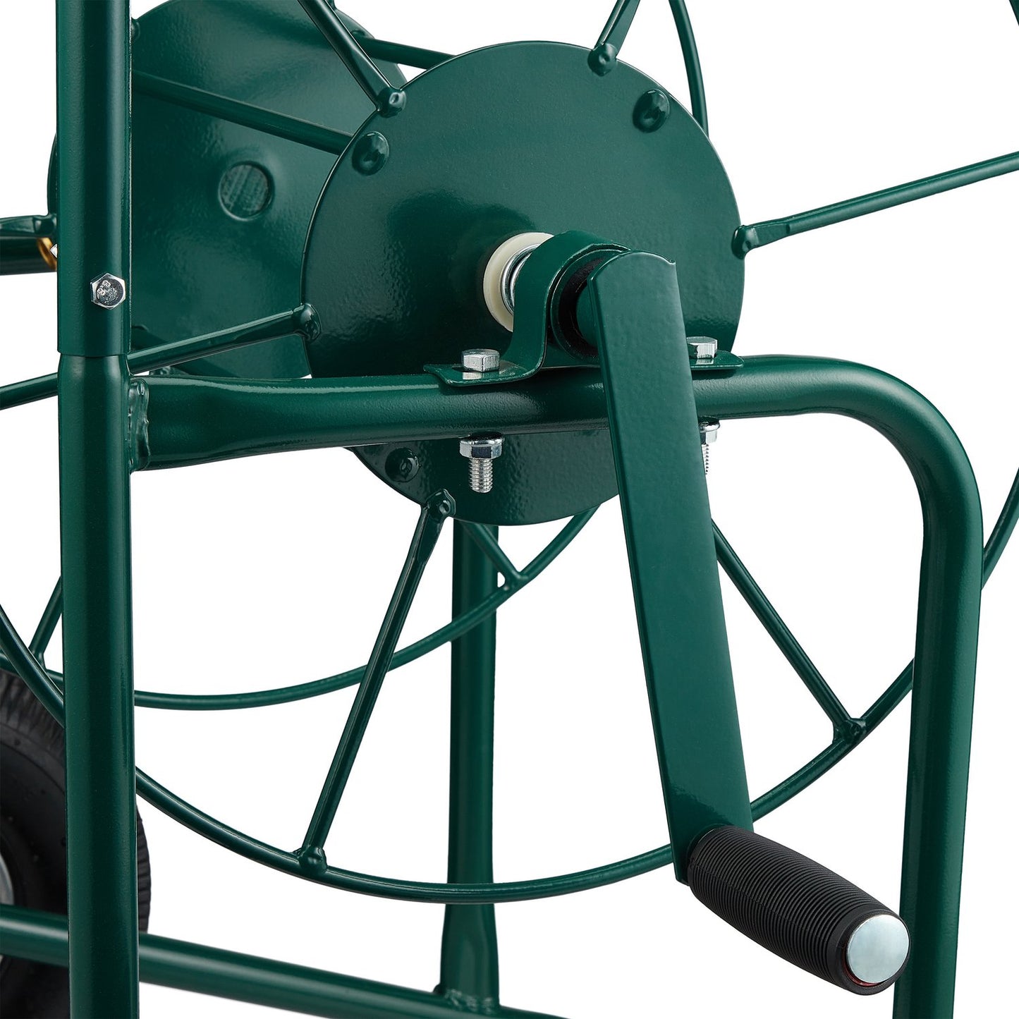 Green Steel Hose Trolley
