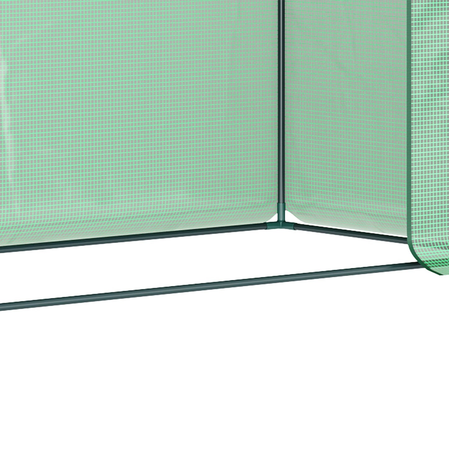 Greenhouse with roller door, 200x76x168 cm, winter-proof PE film