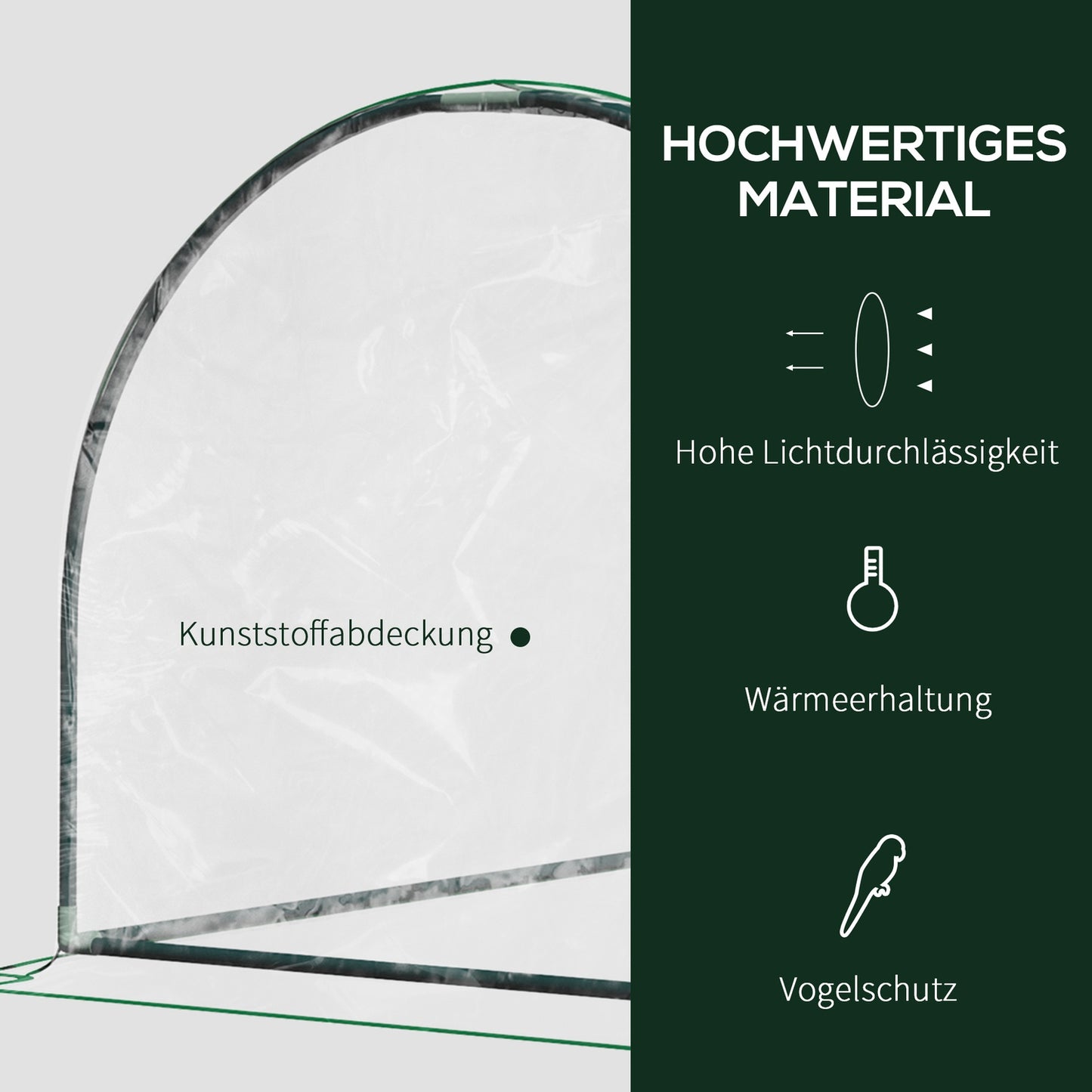 Cold frame Greenhouse with Door, Steel PVC, 200x100x80 cm