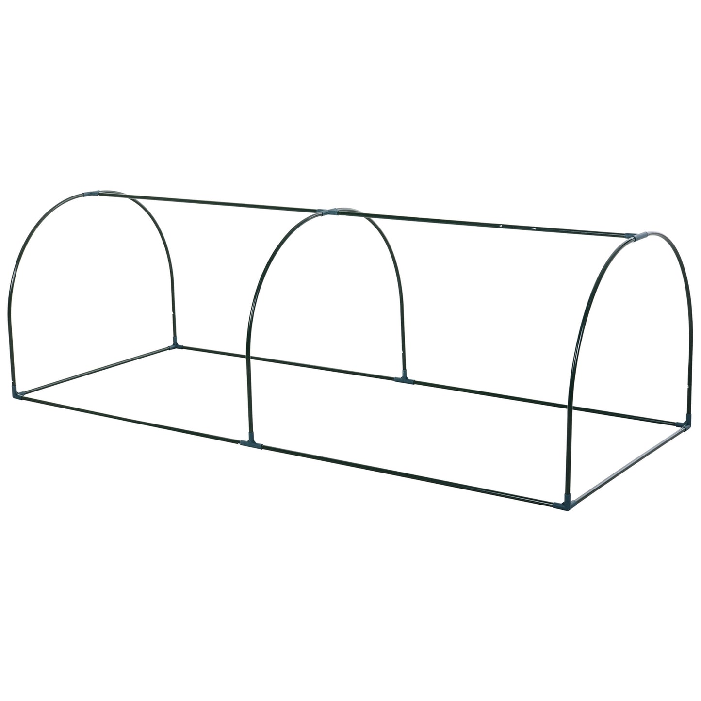 Greenhouse in steel PVC with door - 250x100x80cm cold frame