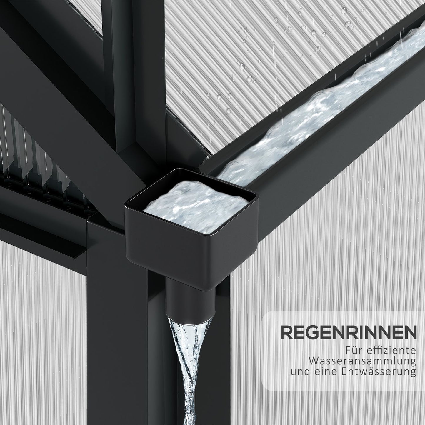 Aluminum Walk-In Greenhouse 190x132x201 cm, Skylight, Weatherproof