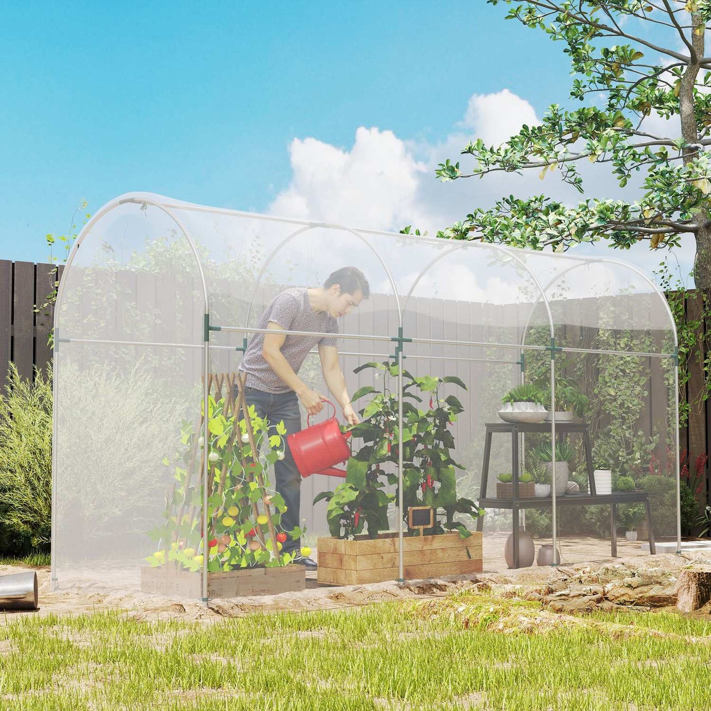 Waterproof UV-protected greenhouse film 8x10m, tear-resistant
