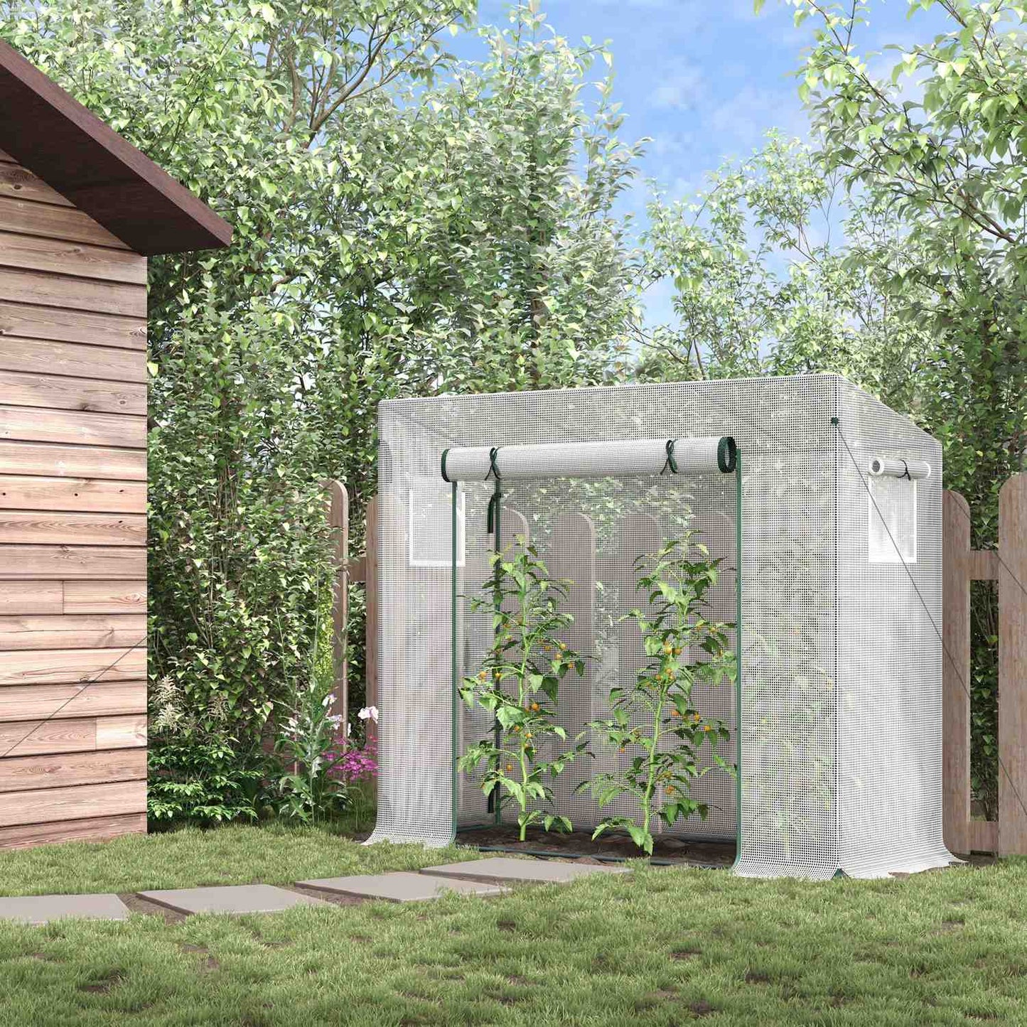 Greenhouse film, 200x68x196cm, windproof steel & PE