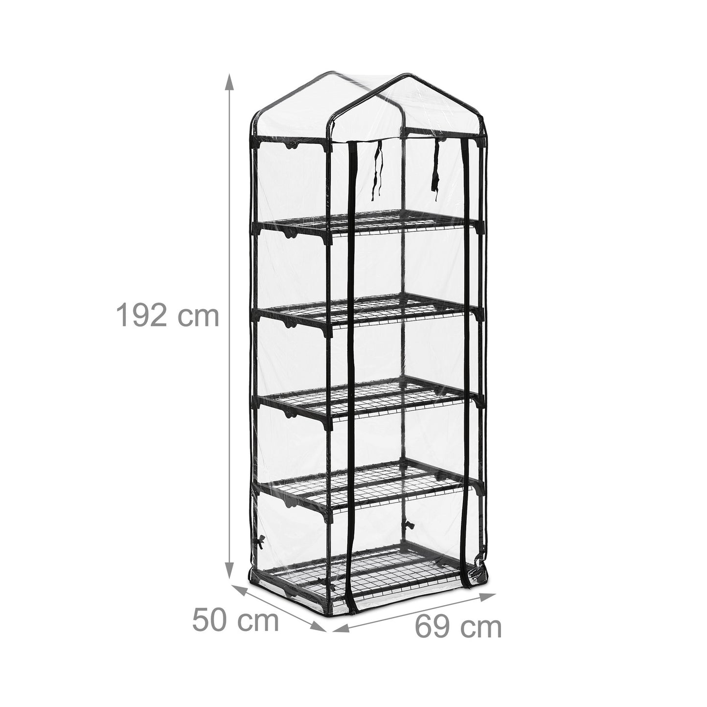 Greenhouse with 5 shelves for balcony
