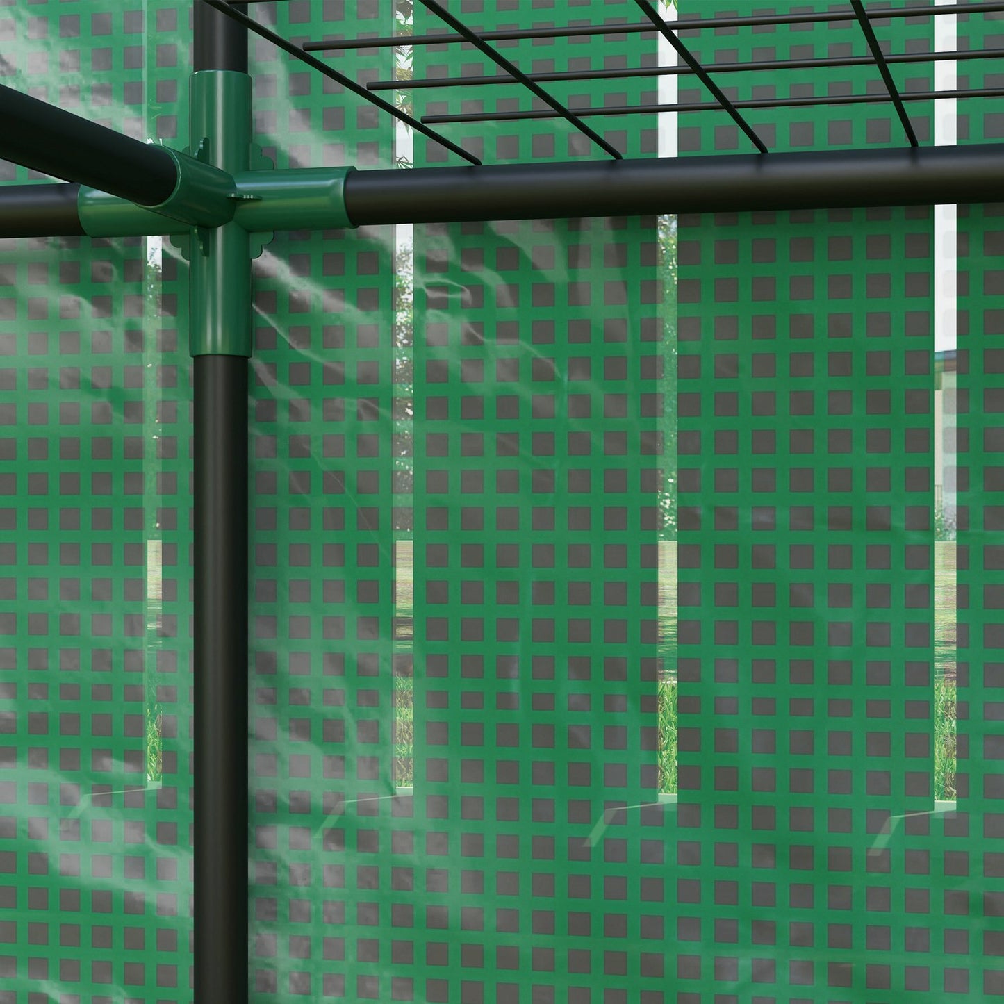 Steel frame greenhouse with shelves - 144x48x152 cm