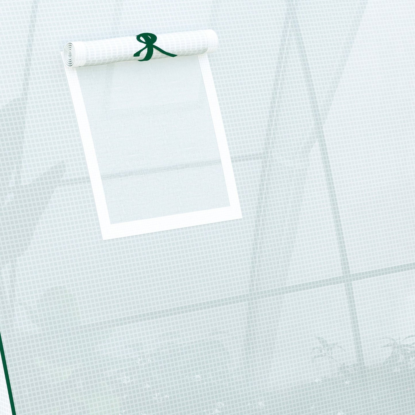 Winterproof Steel Greenhouse, Roller Door & Window, 180x180x200 cm