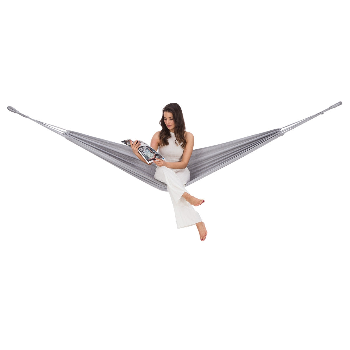 Grey Hammock 200x100 cm – Durable Outdoor Use