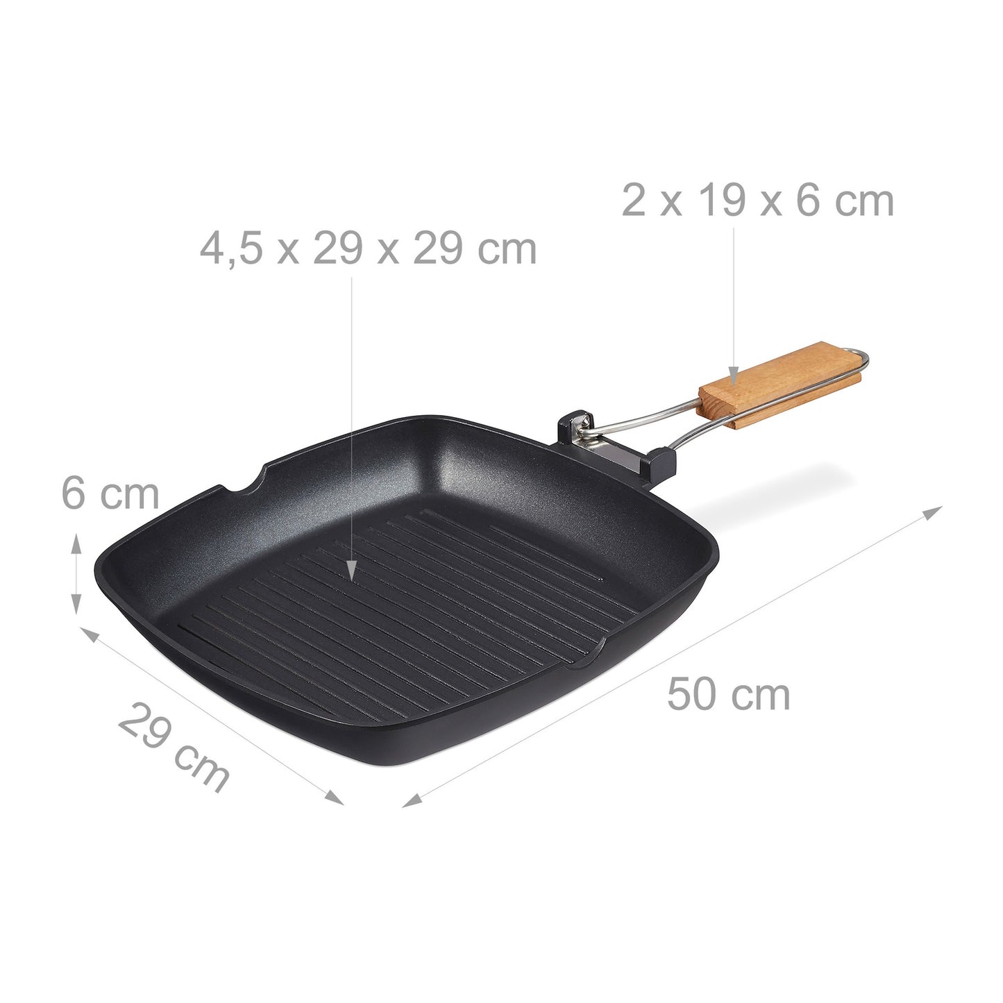 Grill Pan with Folding Handle