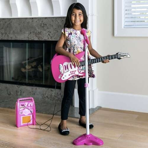 Guitar + microphone + amplifier rose 22407