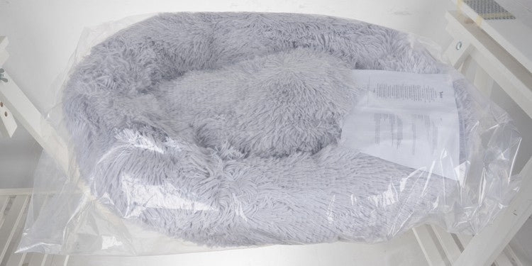 Hairy dog bed, gray 22759