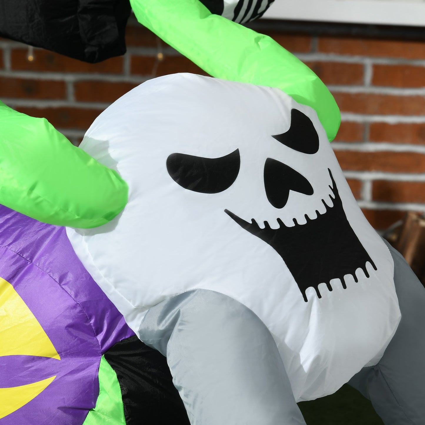 Halloween Inflatable Ghost Biker with LED lights, 1.44m