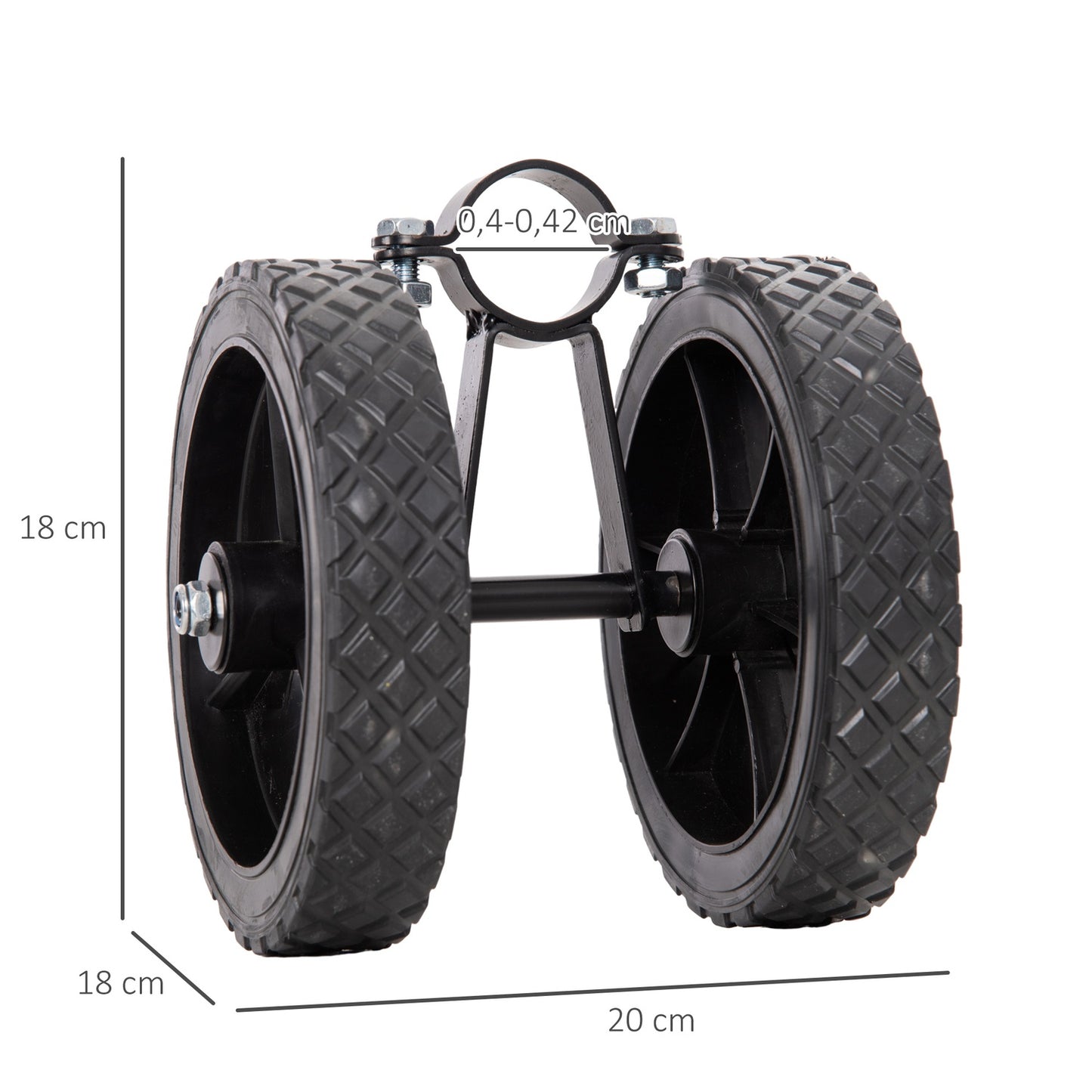 Wheel set for hammocks, Universal, Weatherproof, Black