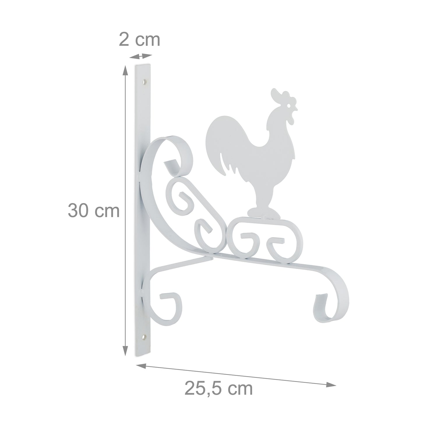 Hanging Basket Bracket with Rooster