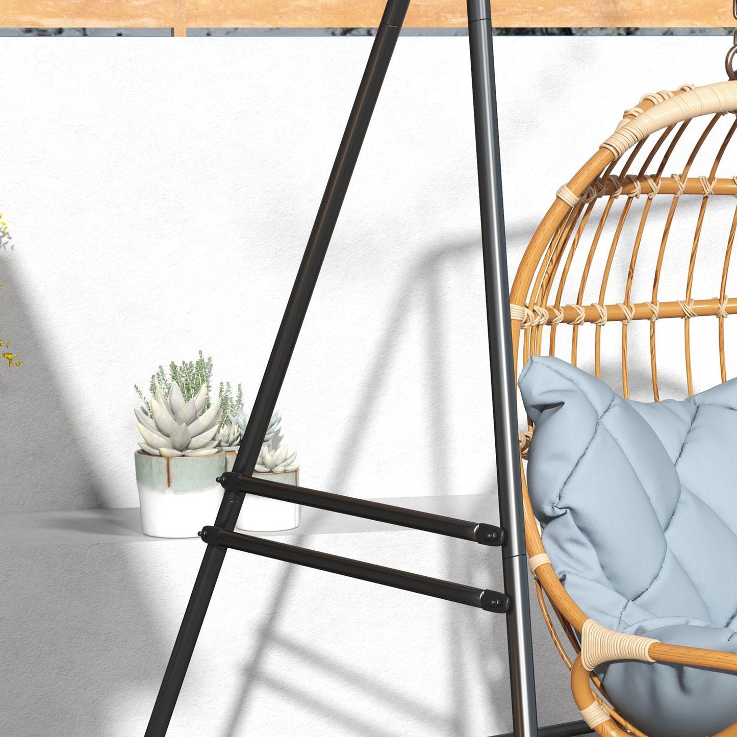 Steel for hanging chairs, 150 kg capacity, indoor/outdoor