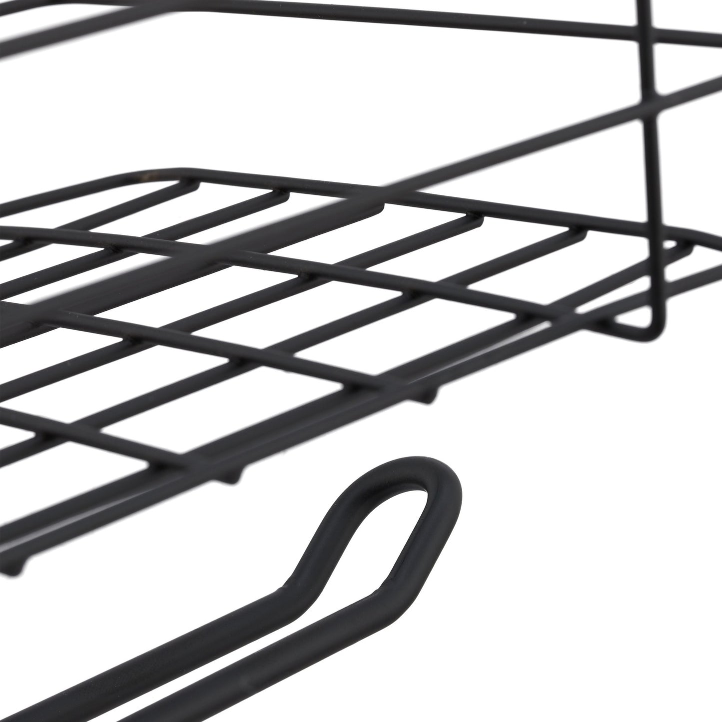 Hanging basket with holder for paper towels