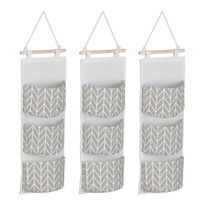 Hanging fabric organizer