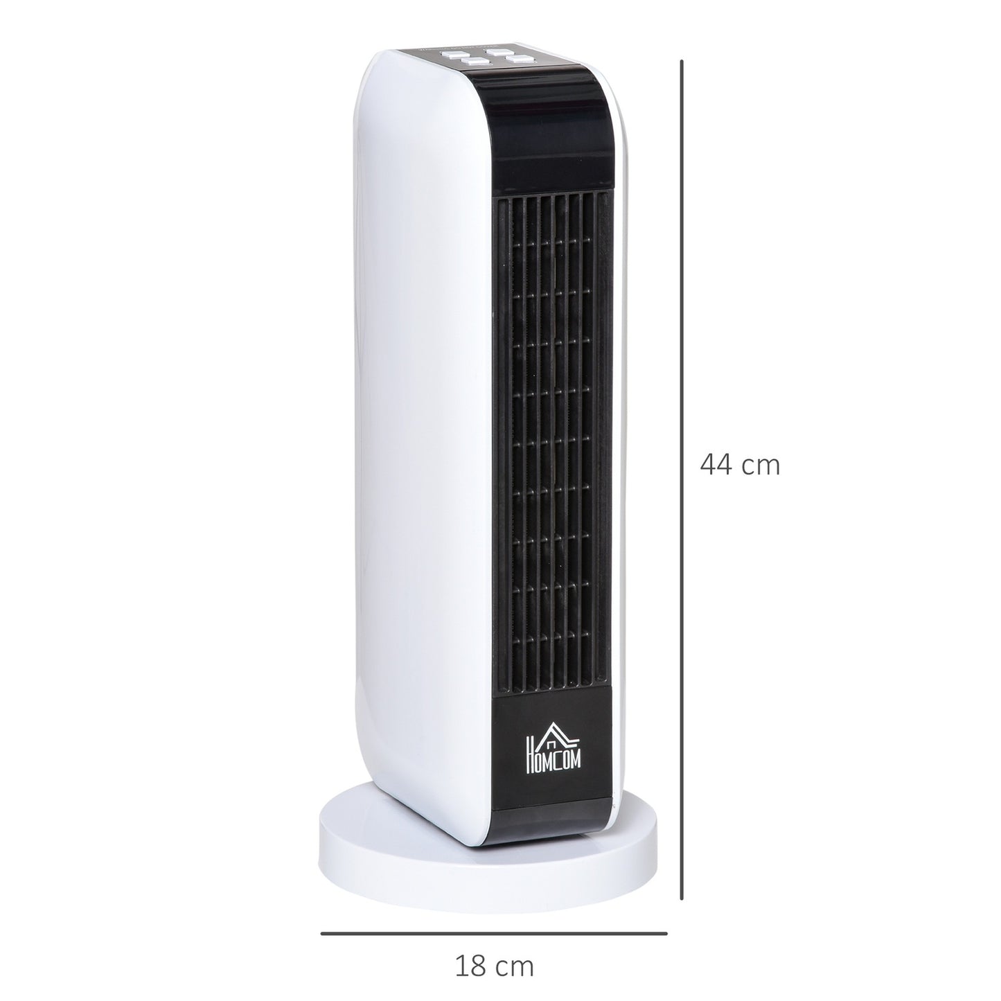 Electric ceramic tower heater, 2000W, 3 heat levels, timer