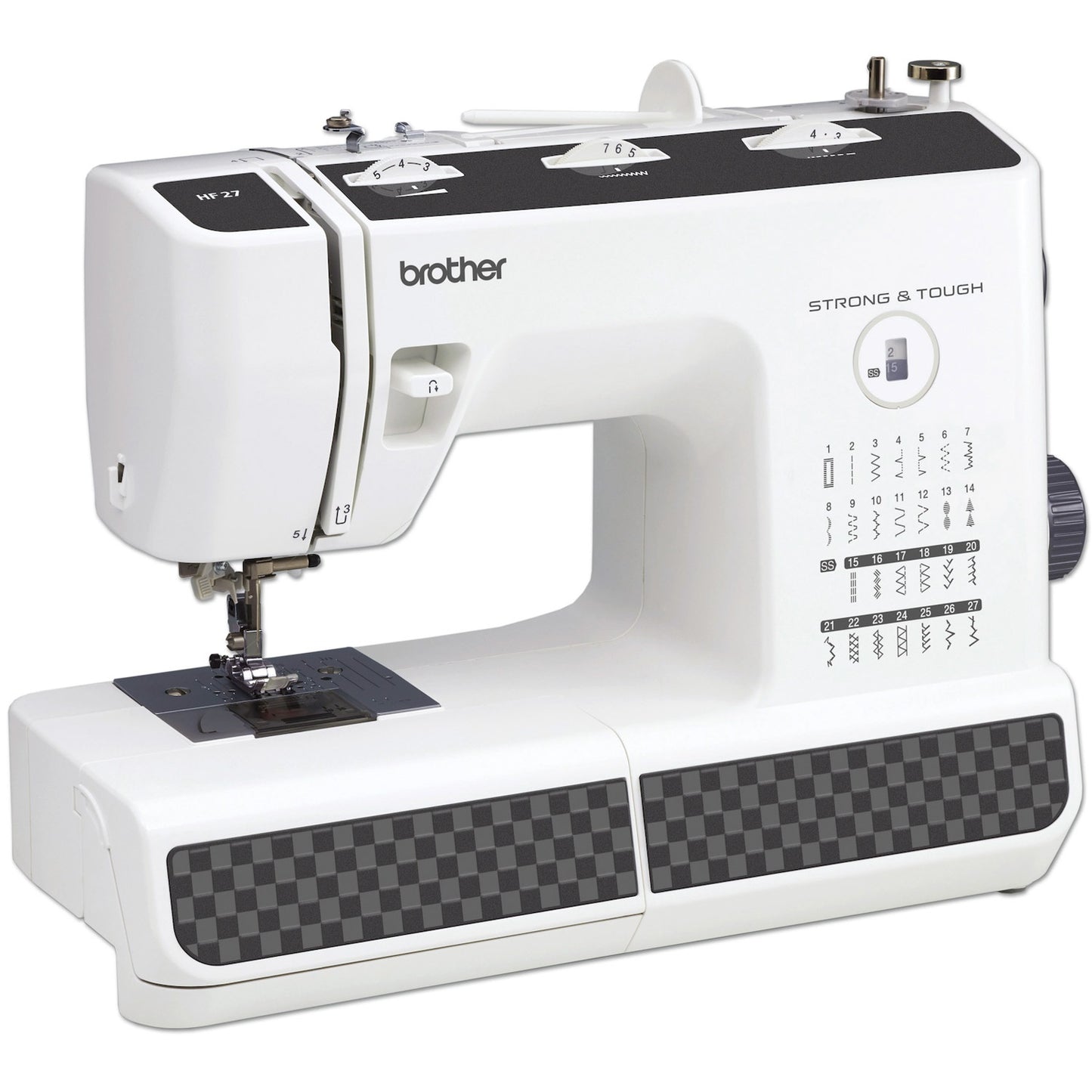 Heavy-Duty Sewing Machine, 27 Stitches, Twin Needle