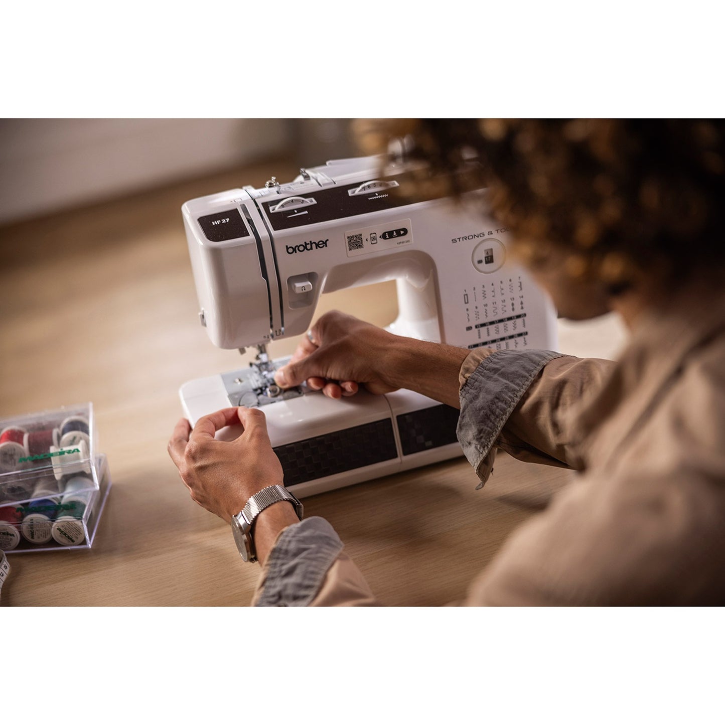 Heavy-Duty Sewing Machine, 27 Stitches, Twin Needle