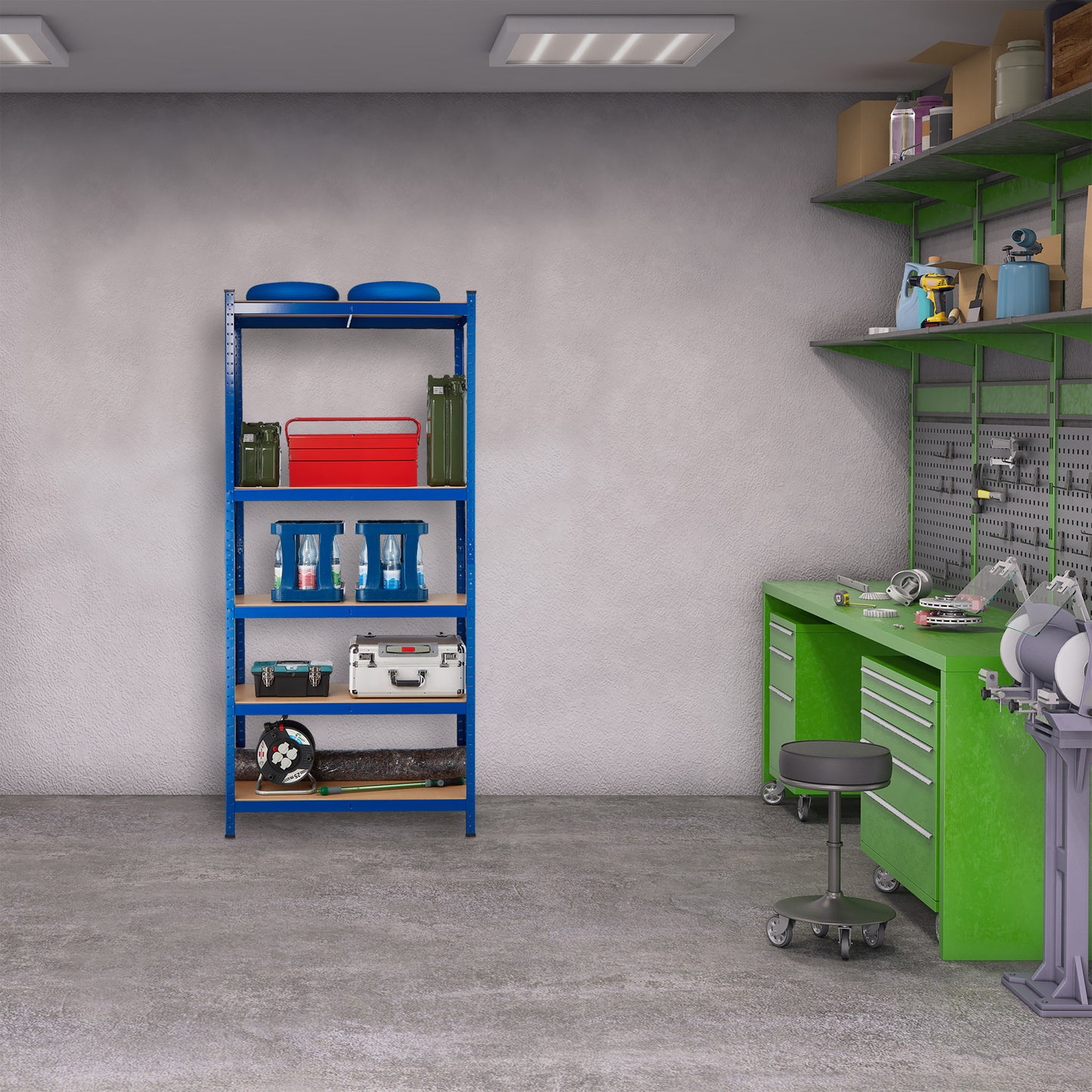 Heavy Duty Shelving Unit 220 cm Blue