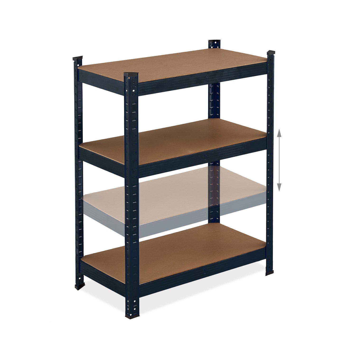 Heavy-Duty Steel Storage Shelf, Adjustable 5-Tier